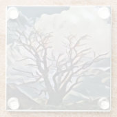 MOUNTAIN TREE GLAZEN ONDERZETTER (Achterkant)