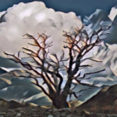 MOUNTAIN TREE GLAZEN ONDERZETTER