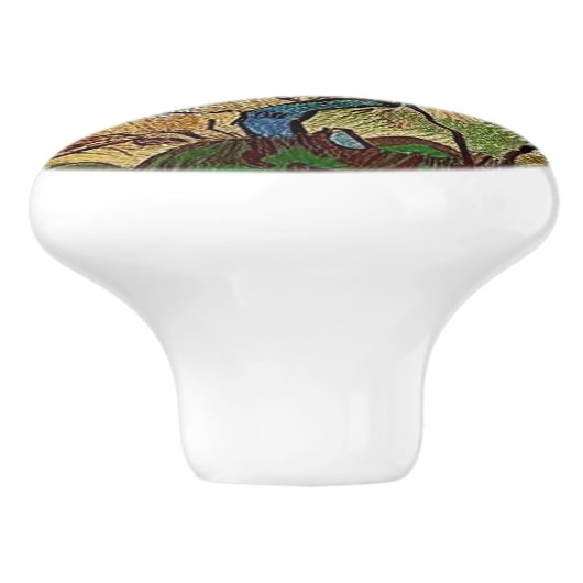  MOUNTAIN  TREE KERAMISCHE KNOP (Zijkant)