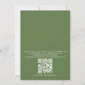 Mountain Trees Pine Forest Rustic QR Code Wedding Kaart (Achterkant)