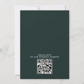 Mountain Trees Pine Rustic Budget QR Code Wedding Kaart (Achterkant)