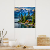 Mountain Uitzicht Art Poster (Keuken)