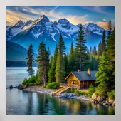 Mountain Uitzicht Art Poster (Voorkant)