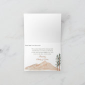 Mountain Uitzicht bruiloft dank u kaarten Notitiekaartje (Binnen)