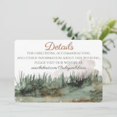 Mountain Uitzicht bruiloft details Kaart (Staand voorkant)