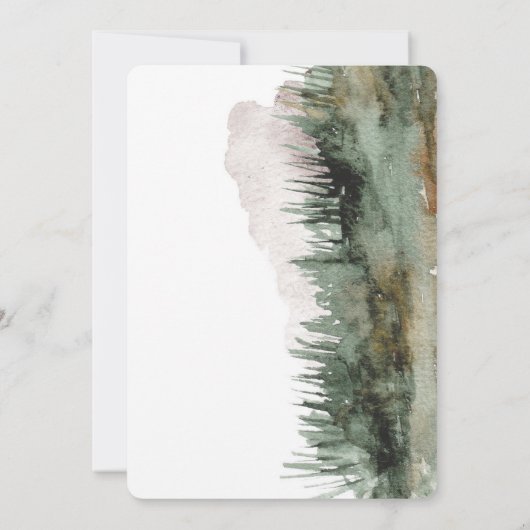 Mountain Uitzicht bruiloft details Kaart (Achterkant)