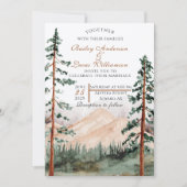 Mountain Uitzicht bruiloft uitnodigingen (Voorkant)