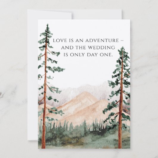Mountain Uitzicht bruiloft uitnodigingen (Achterkant)