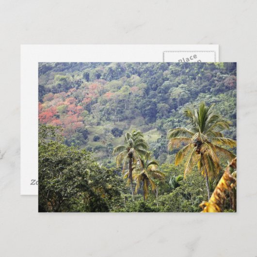 Mountain uitzicht, Dominicaanse Republiek. Briefkaart (Voorkant / Achterkant)