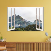 Mountain Uitzicht Fake Window Home Kantoor Canvas Afdruk (Insitu (Woonkamer))
