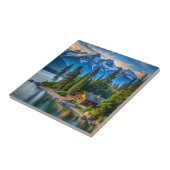 Mountain Uitzicht Keramische Tegel Tegeltje (Zijkant)