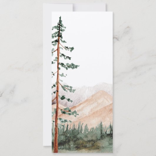 Mountain Uitzicht Menu Kaart (Achterkant)