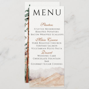 Mountain Uitzicht Menu Kaart