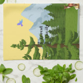 Mountain Uitzicht Pillar Candle Theedoek (Gevouwen)