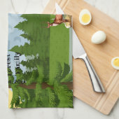 Mountain Uitzicht Pillar Candle Theedoek (Quarter Fold)