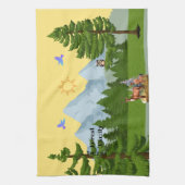 Mountain Uitzicht Pillar Candle Theedoek (Verticaal)