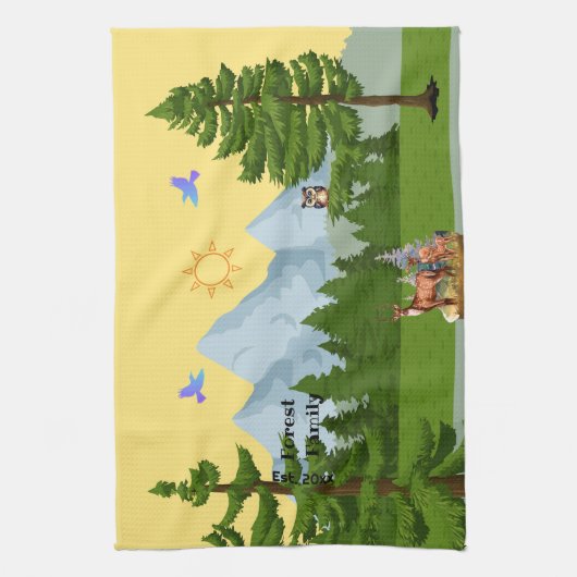 Mountain Uitzicht Pillar Candle Theedoek (Verticaal)