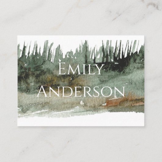 Mountain Uitzicht Place Cards Visitekaartje (Achterkant)