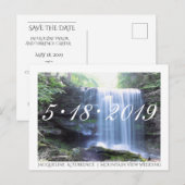 Mountain Uitzicht Waterval Save the Date Aankondigingskaart (Voorkant / Achterkant)