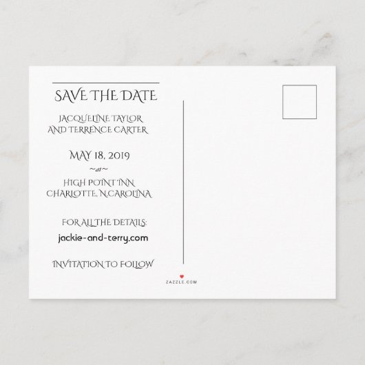 Mountain Uitzicht Waterval Save the Date Aankondigingskaart (Achterkant)