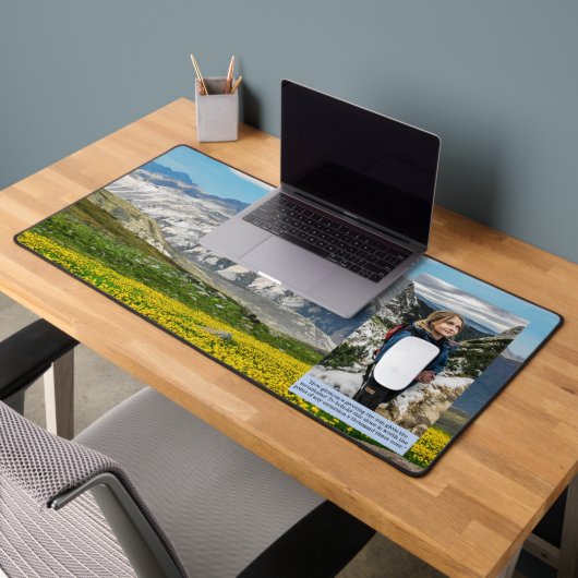 Mountain Vacation Personaliseer familie foto schat Bureaumat (Kantoor 2)