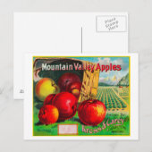 Mountain Valley Apple LabelHamilton, MT Briefkaart (Voorkant / Achterkant)