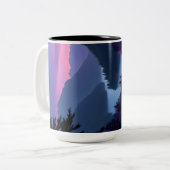 Mountain Valley bij Twilight Tweekleurige Koffiemok (Voorkant links)