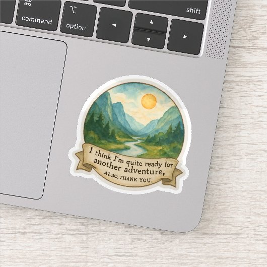 Mountain Valley Citaat Sticker (Detail)