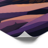 Mountain Valley River Landscape Natuur Poster (Hoek)
