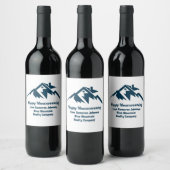 Mountain Vastgoedbedrijf Custom Marketing Wijn Etiket (Flessen)