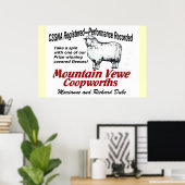 Mountain Vewe Coopworth Poster (Thuiskantoor)