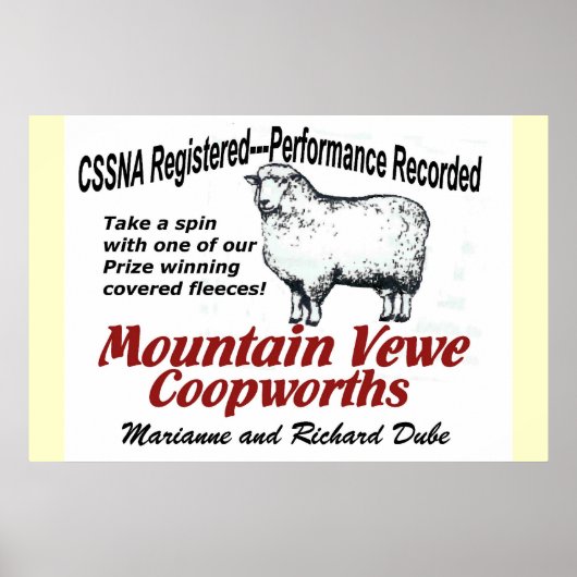 Mountain Vewe Coopworth Poster (Voorkant)