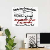 Mountain Vewe Coopworth Poster (Thuiskantoor)