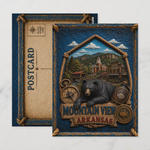 Mountain View Arkansas Ansichtkaart Vintage Reis Briefkaart