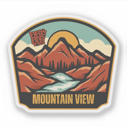 Mountain View, Arkansas  Sticker (Voorkant)