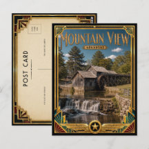 Mountain View Arkansas Vintage Art Deco Gouden Tij