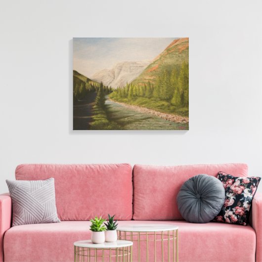 Mountain View Canvas Afdruk (Insitu (Woonkamer))
