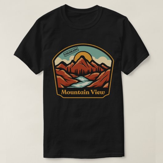 Mountain View, Colorado T-shirt (Design voorkant)