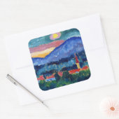Mountain Village, 1910 Vierkante Sticker (Envelop)