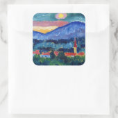 Mountain Village, 1910 Vierkante Sticker (Tas)