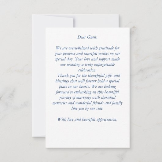 Mountain Village Colorado zomerlandschap bruiloft Bedankkaart (Achterkant)