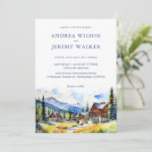 Mountain Village Colorado zomerlandschap bruiloft Kaart (Staand voorkant)