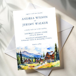 Mountain Village Colorado zomerlandschap bruiloft Kaart