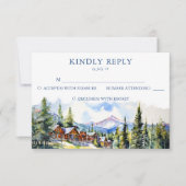 Mountain Village Colorado zomerlandschap bruiloft RSVP Kaartje (Voorkant)