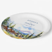 Mountain village Colorado zomerlandschap Papieren Bordje (Gekanteld)