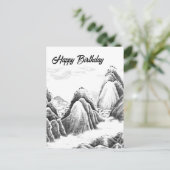 Mountain Village - Ink Briefkaart (Staand voorkant)