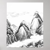Mountain Village - Ink Poster (Voorkant)