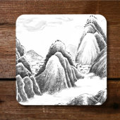 Mountain Village - Ink Stenen Onderzetter