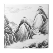 Mountain Village - Ink Tegeltje (Voorkant)