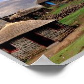 Mountain Village - Lesotho - Panorama - Poster (Hoek)